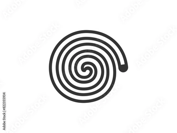 Obraz 蚊取り線香のアイコン（線画）のイラスト