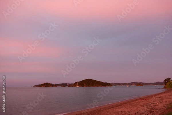 Obraz New Zealand sunset sky