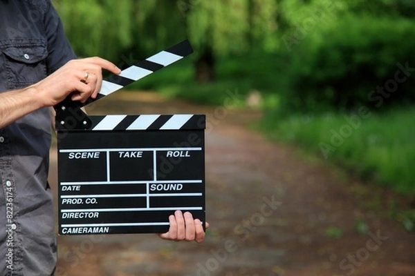 Obraz clapperboard in hand