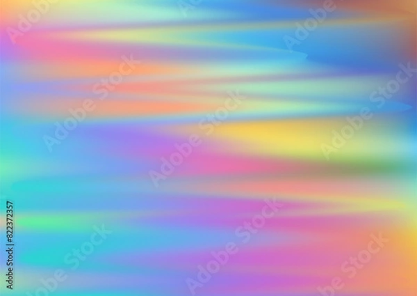 Obraz Holographic texture gradient background vector design. Pearlescent hologram dreamy cover.