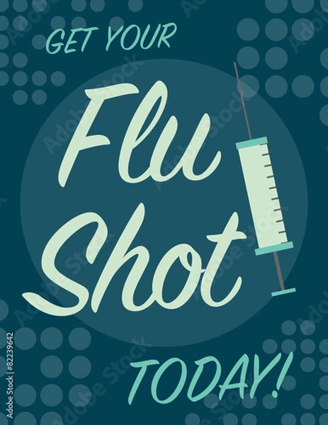 Fototapeta Flu Shot Poster