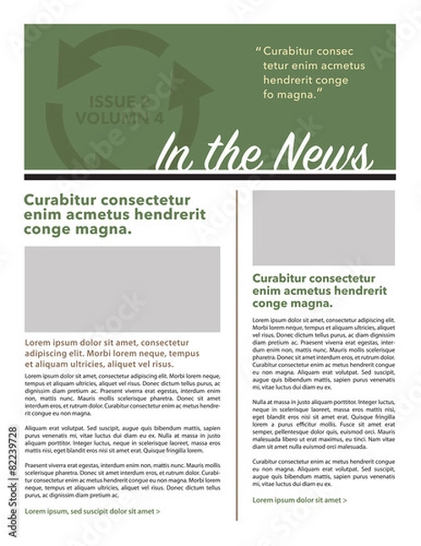 Fototapeta Recycle Page Layout