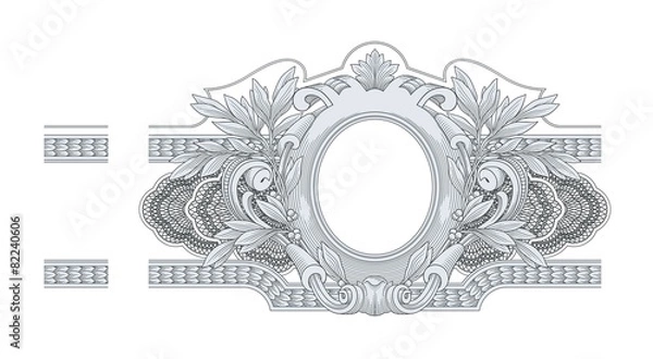 Obraz Border Frame Engraving vector