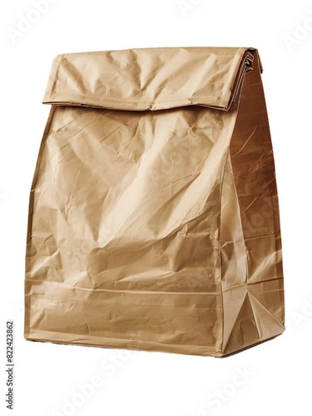 Fototapeta isolated png paper bag, GENERATIVE AI