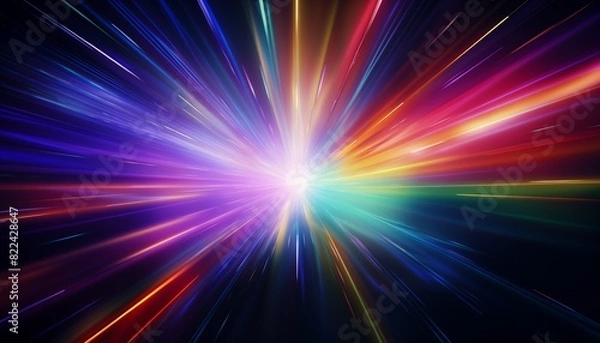 Obraz abstract rainbow background with rays