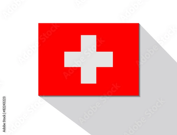 Obraz switzerland long shadow flag