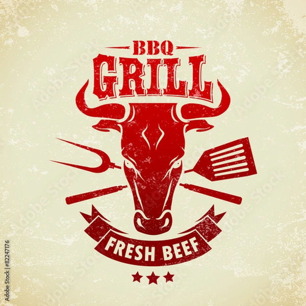 Obraz Vintage BBQ Grill Party