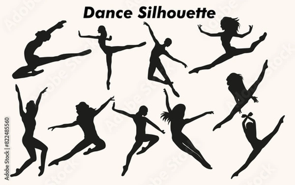 Obraz Flat design dancer silhouette