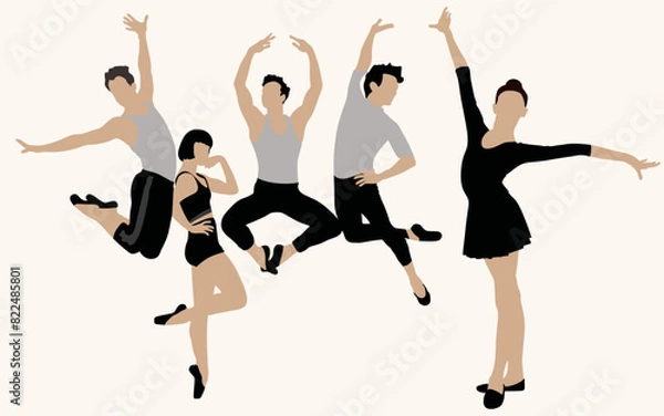 Obraz Group of people dancing together 