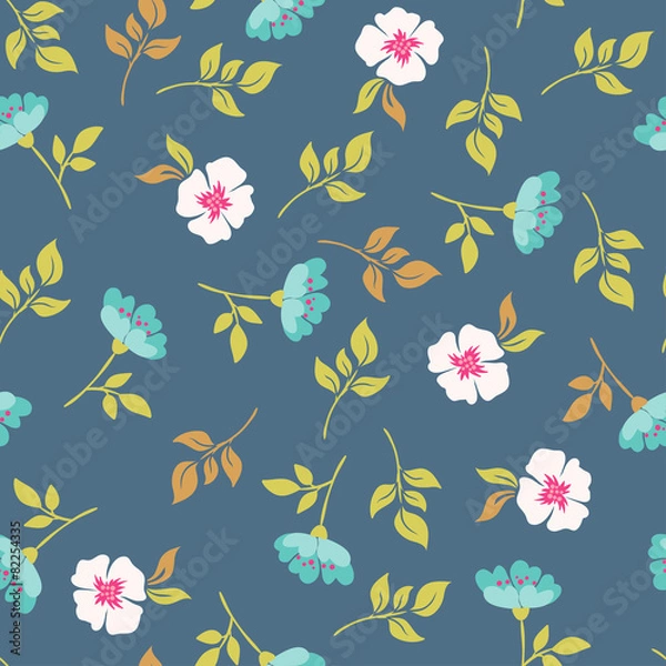 Obraz blooming briar. seamless background