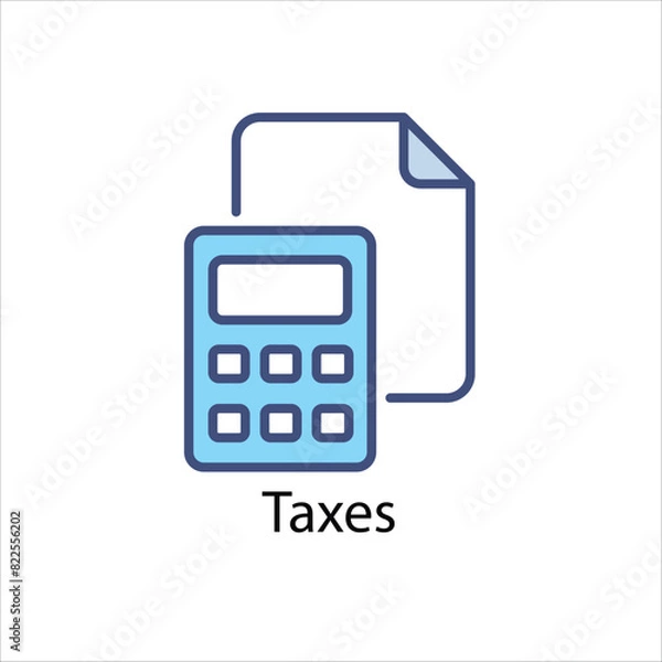 Fototapeta Taxes vector icon