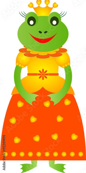 Obraz Frog Princess Cartoon Illustration