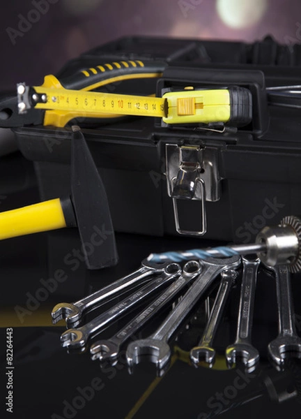 Fototapeta Still life with constructor tools