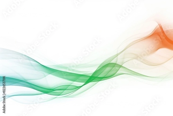 Fototapeta Smoke White Background. Green Abstract Smoke on a White Background with Pop Colours