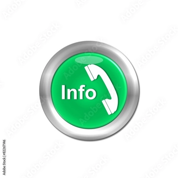 Fototapeta Button Grün - Information