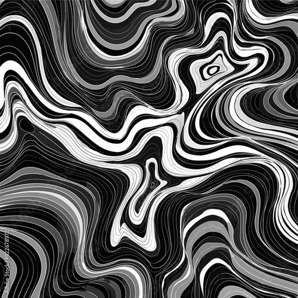 Obraz black and white abstract marble agate like wallpaper background