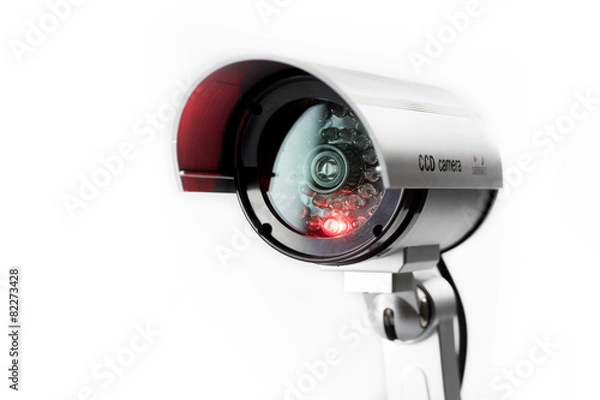 Fototapeta Security CCTV camera in office building