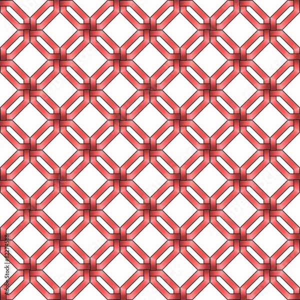 Obraz abstract red metallic wickerwork pattern