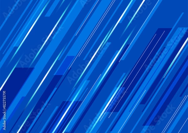 Obraz 青のスピードライン背景