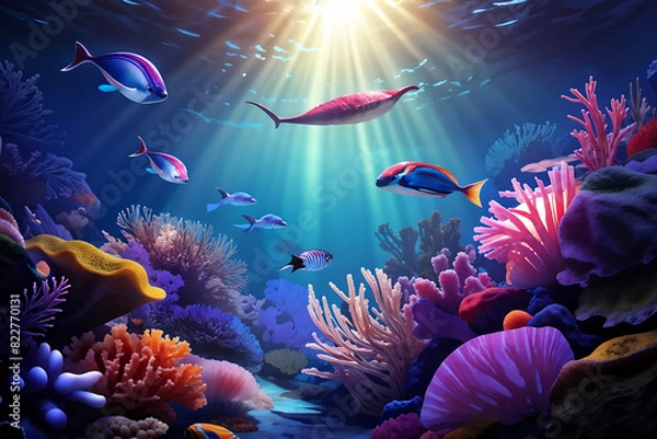 Fototapeta wonderful picture of a creature in the sea
Generative AI