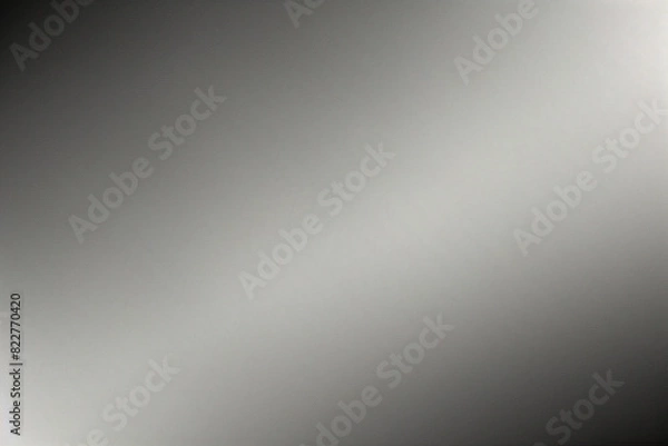 Fototapeta Superficie de plástico lisa de color gris mate con textura fina y viñeta en el lado derecho. Fondo texturizado exquisito, fondo suave en blanco	