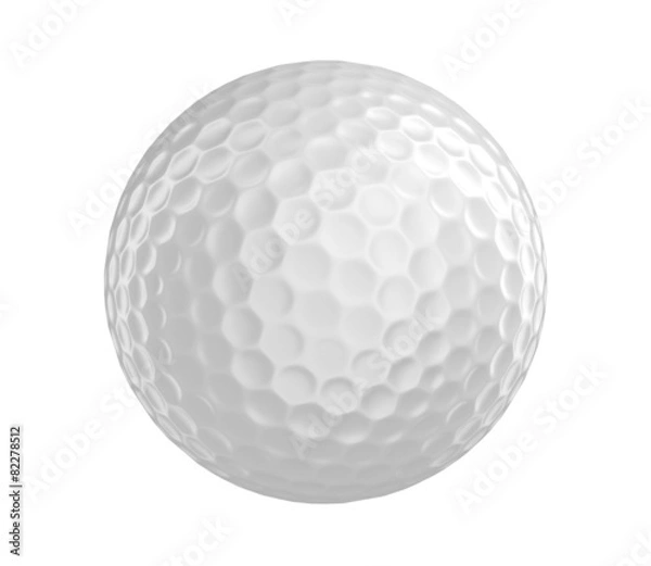 Fototapeta Piłeczka golfowa renderowania 3D samodzielnie na białym tle