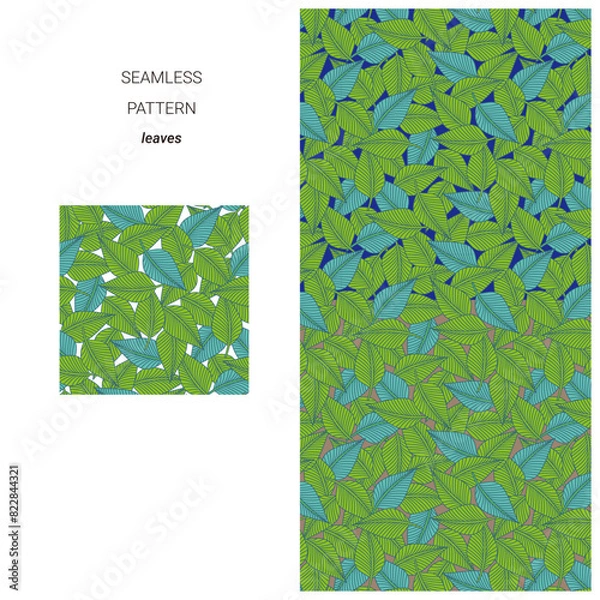 Fototapeta シームレスパターン_リーフ_2