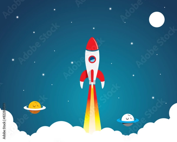 Fototapeta background rocket space