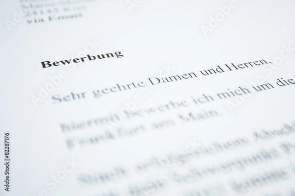 Fototapeta Bewerbung