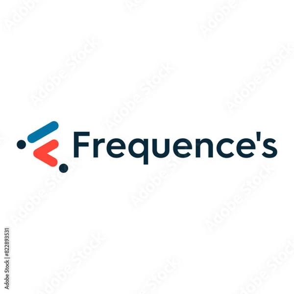 Obraz Letter F dot logo vector design