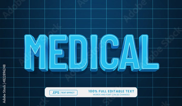 Obraz Medical text effect, editable text effect