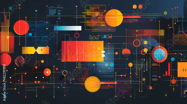 Obraz Infographic background vector illustration