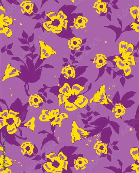 Obraz big flower seamless pattern