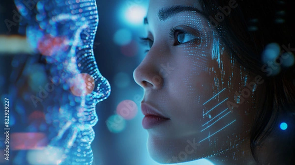 Obraz Human Intellect vs AI: A Battle Across the Digital Divide