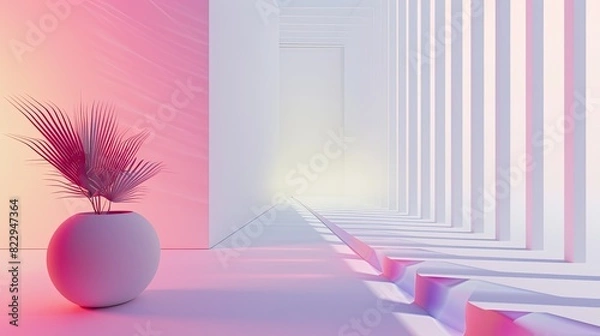 Obraz Modern Zoom meeting background with a spacious area for text input