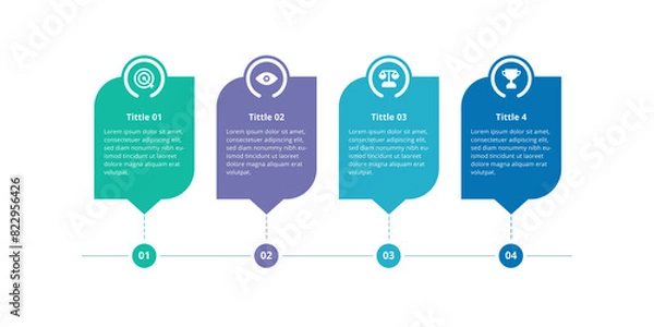 Obraz Infographic design template, steps or option with icons. Infographic business concept can be used for info graphics, flow charts, presentations, websites, banners.