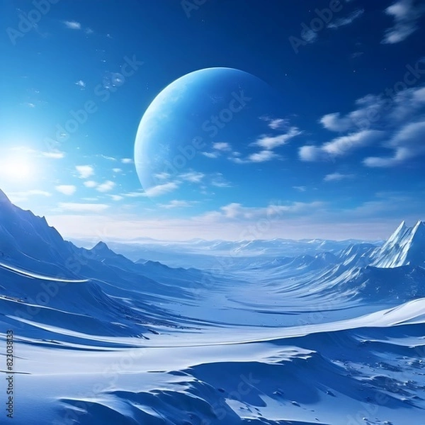 Fototapeta moon over the sea