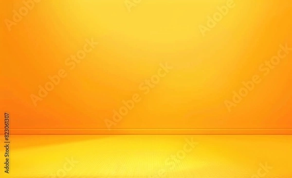 Fototapeta Bright yellow background vector illustration with empty space for product display
