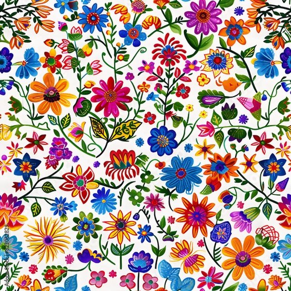 Obraz Mexican Flower Pattern