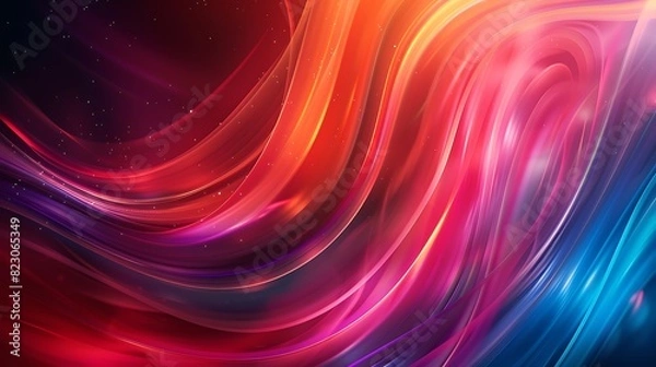 Fototapeta Energetic Swirling Colors - Vivid Abstract Background with Dynamic Shapes for Modern Design Concepts