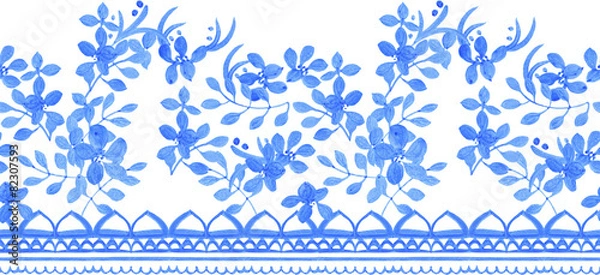 Obraz Abstract seamless tradition watercolor pattern