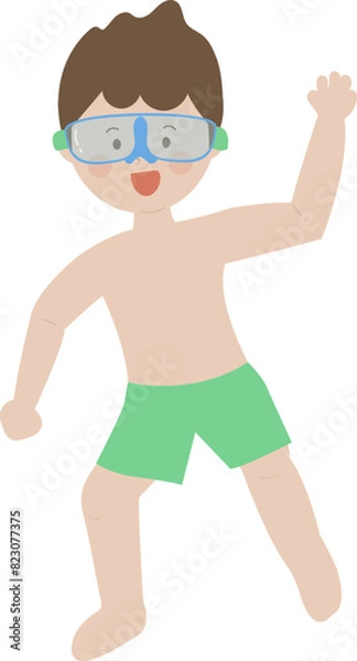 Fototapeta 수영 하는 물속 어린이