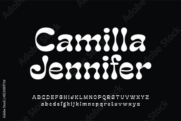 Fototapeta Camilla Jennifer, Display Retro Playful Typeface Font For Branding Design