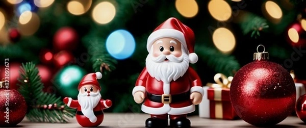 Fototapeta Christmas Artistic renditions of Santa Claus and other