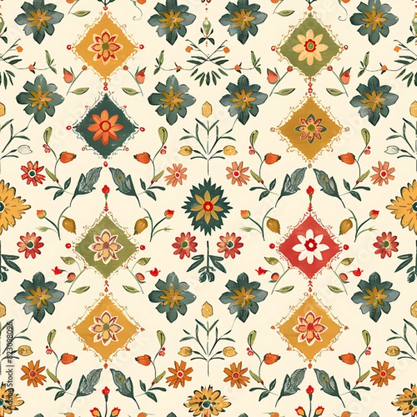 Fototapeta Seamless Flower pattern