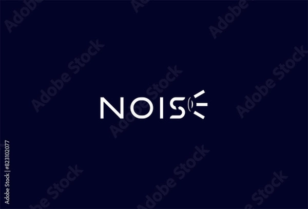 Obraz Noise Logo, letter S and E as megaphone in text noise typography logo, vector illustration