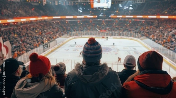 Obraz Fans Watching an Ice Hockey Game