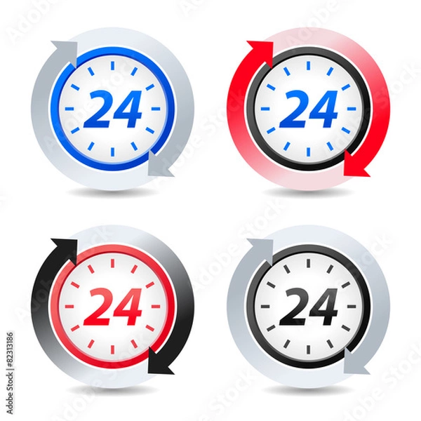 Fototapeta Vector 24 hours