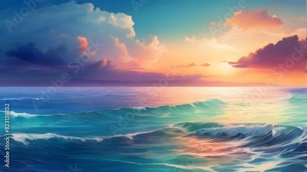 Obraz sunset over the sea