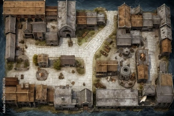 Obraz DnD Battlemap Druid Circle Battlemap - Setting for magical forest encounters.
